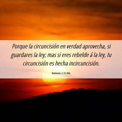 Picture 06 - Romanos 2:25 RVA - Porque la circuncisión en verdad aprovecha, si - Bible Verse Picture