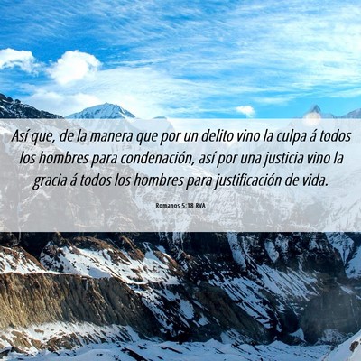 Picture 06 - Romanos 5:18 RVA - Así que, de la manera que por un delito vino la - Bible Verse Picture