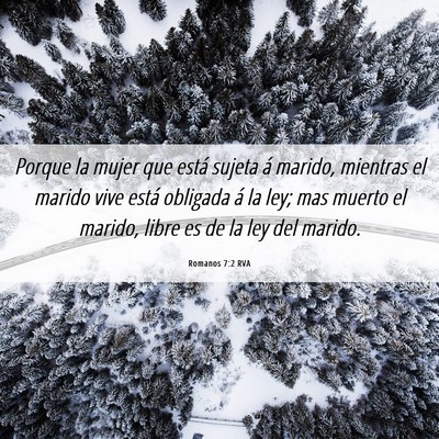 Picture 06 - Romanos 7:2 RVA - Porque la mujer que está sujeta á marido, - Bible Verse Picture