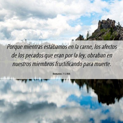 Picture 06 - Romanos 7:5 RVA - Porque mientras estábamos en la carne, los - Bible Verse Picture
