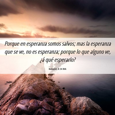 Picture 06 - Romanos 8:24 RVA - Porque en esperanza somos salvos; mas la - Bible Verse Picture