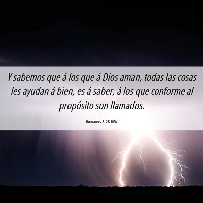Picture 06 - Romanos 8:28 RVA - Y sabemos que á los que á Dios aman, todas las - Bible Verse Picture
