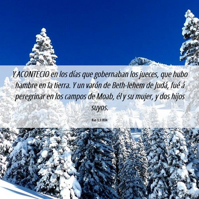 Picture 06 - Rut 1:1 RVA - Y ACONTECIO en los días que gobernaban los - Bible Verse Picture