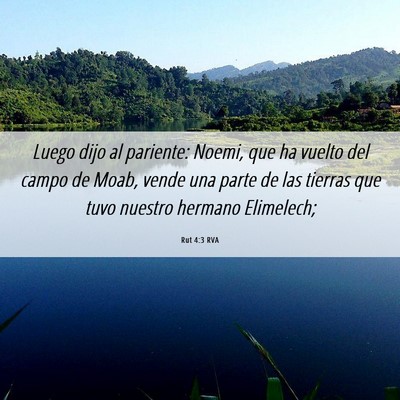 Picture 06 - Rut 4:3 RVA - Luego dijo al pariente: Noemi, que ha vuelto del - Bible Verse Picture