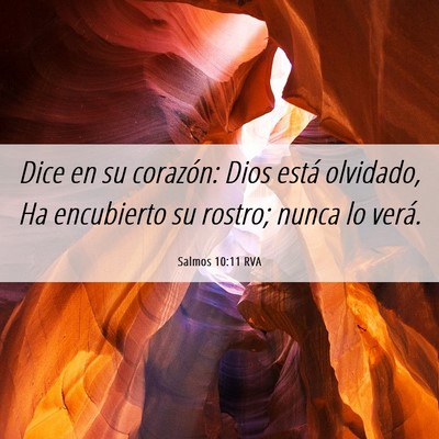 Picture 06 - Salmos 10:11 RVA - Dice en su corazón: Dios está olvidado, Ha - Bible Verse Picture