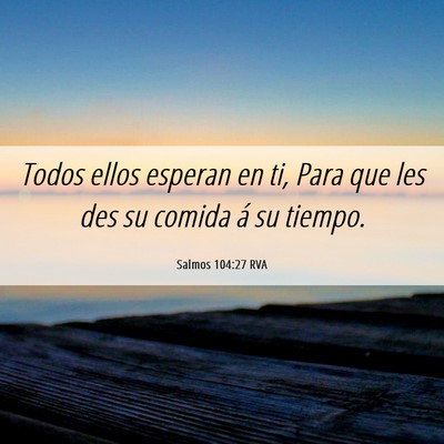 Picture 06 - Salmos 104:27 RVA - Todos ellos esperan en ti, Para que les des su - Bible Verse Picture