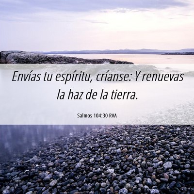 Picture 06 - Salmos 104:30 RVA - Envías tu espíritu, críanse: Y renuevas la haz - Bible Verse Picture