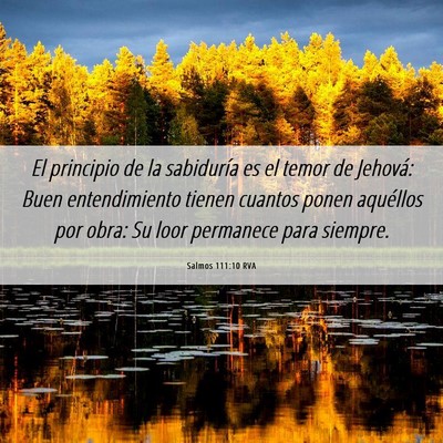 Picture 06 - Salmos 111:10 RVA - El principio de la sabiduría es el temor de - Bible Verse Picture