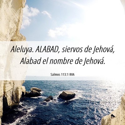 Picture 06 - Salmos 113:1 RVA - Aleluya. ALABAD, siervos de Jehová, Alabad el - Bible Verse Picture
