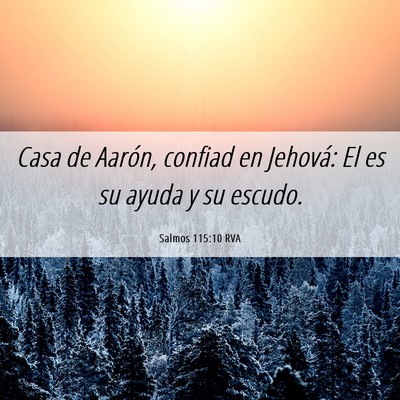 Picture 06 - Salmos 115:10 RVA - Casa de Aarón, confiad en Jehová: El es su - Bible Verse Picture