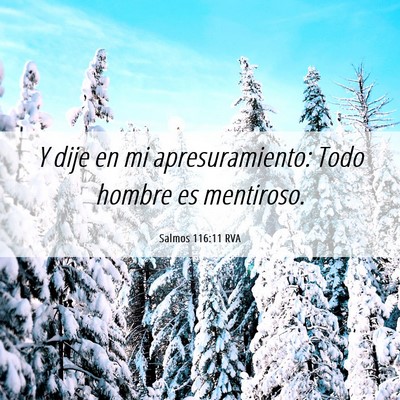 Picture 06 - Salmos 116:11 RVA - Y dije en mi apresuramiento: Todo hombre es - Bible Verse Picture