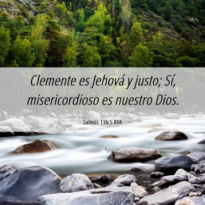 Picture 06 - Salmos 116:5 RVA - Clemente es Jehová y justo; Sí, misericordioso - Bible Verse Picture