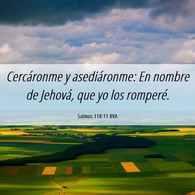 Picture 06 - Salmos 118:11 RVA - Cercáronme y asediáronme: En nombre de Jehová, - Bible Verse Picture