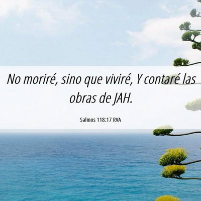 Picture 06 - Salmos 118:17 RVA - No moriré, sino que viviré, Y contaré las - Bible Verse Picture