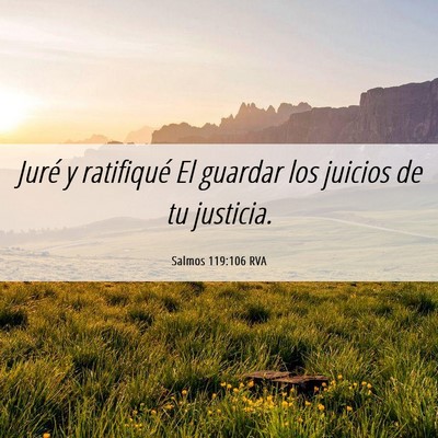 Picture 06 - Salmos 119:106 RVA - Juré y ratifiqué El guardar los juicios de tu - Bible Verse Picture
