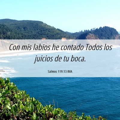 Picture 06 - Salmos 119:13 RVA - Con mis labios he contado Todos los juicios de tu - Bible Verse Picture