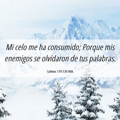 Picture 06 - Salmos 119:139 RVA - Mi celo me ha consumido; Porque mis enemigos se - Bible Verse Picture