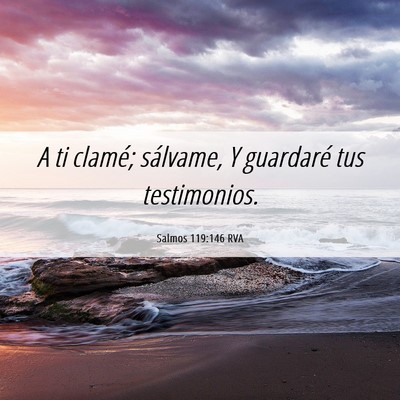 Picture 06 - Salmos 119:146 RVA - A ti clamé; sálvame, Y guardaré tus - Bible Verse Picture