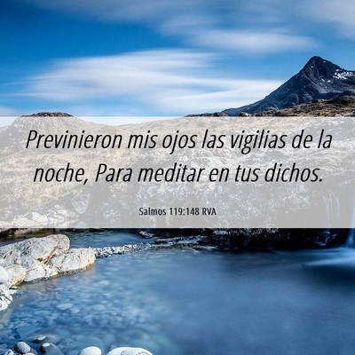 Picture 06 - Salmos 119:148 RVA - Previnieron mis ojos las vigilias de la noche, - Bible Verse Picture
