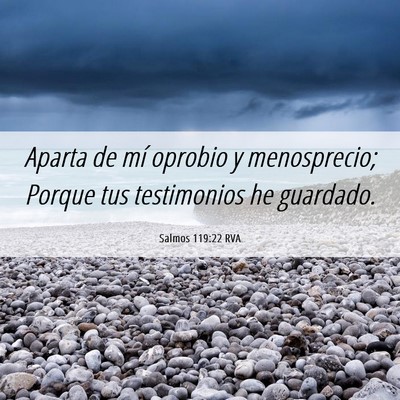 Picture 06 - Salmos 119:22 RVA - Aparta de mí oprobio y menosprecio; Porque tus - Bible Verse Picture