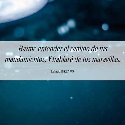 Picture 06 - Salmos 119:27 RVA - Hazme entender el camino de tus mandamientos, Y - Bible Verse Picture