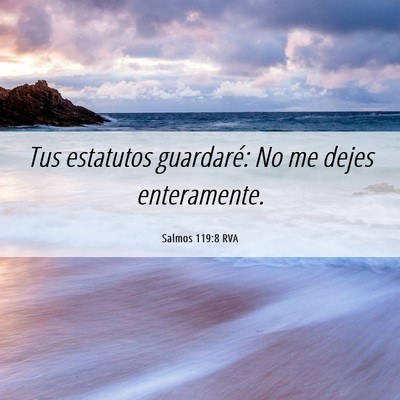 Picture 06 - Salmos 119:8 RVA - Tus estatutos guardaré: No me dejes - Bible Verse Picture