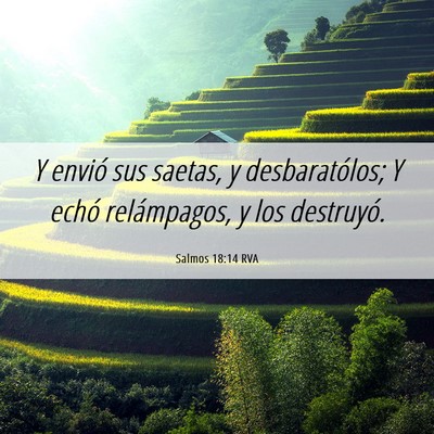 Picture 06 - Salmos 18:14 RVA - Y envió sus saetas, y desbaratólos; Y echó - Bible Verse Picture