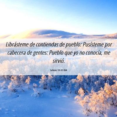 Picture 06 - Salmos 18:43 RVA - Librásteme de contiendas de pueblo: Pusísteme - Bible Verse Picture