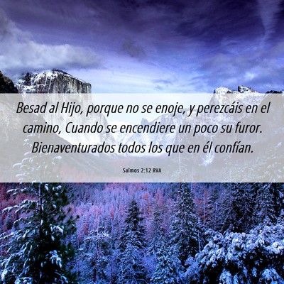 Picture 06 - Salmos 2:12 RVA - Besad al Hijo, porque no se enoje, y perezcáis - Bible Verse Picture