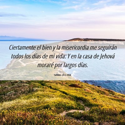 Picture 06 - Salmos 23:6 RVA - Ciertamente el bien y la misericordia me - Bible Verse Picture