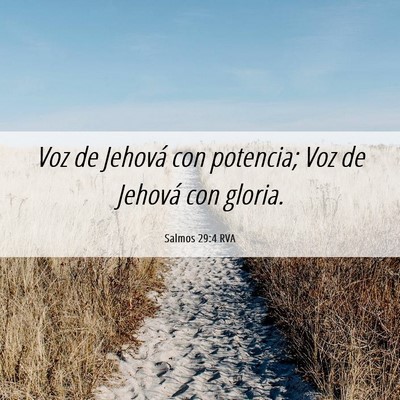 Picture 06 - Salmos 29:4 RVA - Voz de Jehová con potencia; Voz de Jehová con - Bible Verse Picture