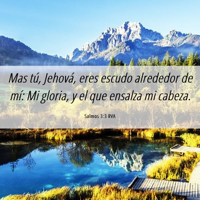 Picture 06 - Salmos 3:3 RVA - Mas tú, Jehová, eres escudo alrededor de mí: - Bible Verse Picture
