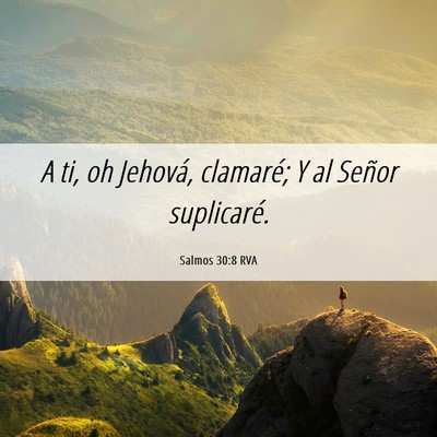 Picture 06 - Salmos 30:8 RVA - A ti, oh Jehová, clamaré; Y al Señor - Bible Verse Picture