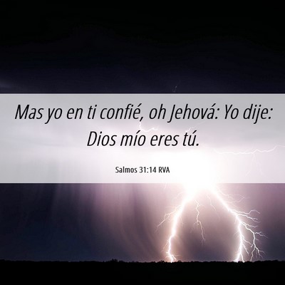 Picture 06 - Salmos 31:14 RVA - Mas yo en ti confié, oh Jehová: Yo dije: Dios - Bible Verse Picture