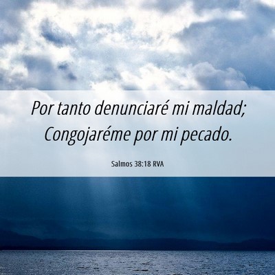 Picture 06 - Salmos 38:18 RVA - Por tanto denunciaré mi maldad; Congojaréme por - Bible Verse Picture