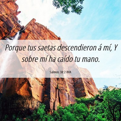Picture 06 - Salmos 38:2 RVA - Porque tus saetas descendieron á mí, Y sobre - Bible Verse Picture