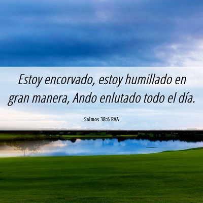 Picture 06 - Salmos 38:6 RVA - Estoy encorvado, estoy humillado en gran manera, - Bible Verse Picture