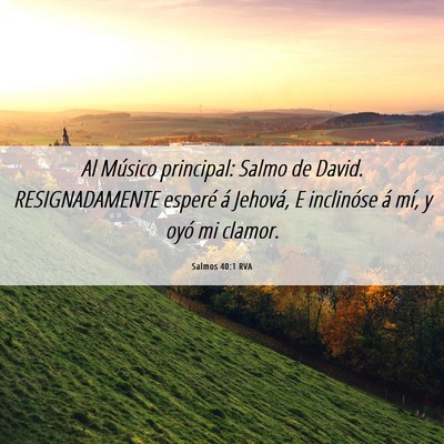 Picture 06 - Salmos 40:1 RVA - Al Músico principal: Salmo de David. - Bible Verse Picture
