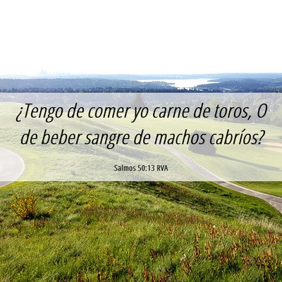 Picture 06 - Salmos 50:13 RVA - ¿Tengo de comer yo carne de toros, O de beber - Bible Verse Picture