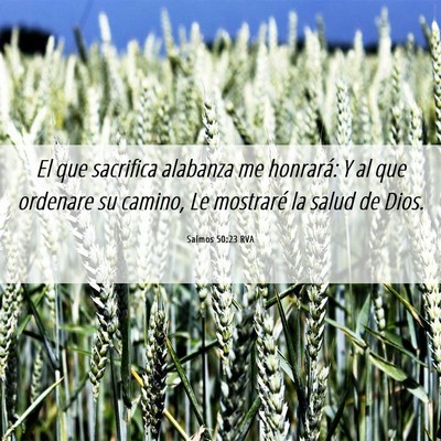 Picture 06 - Salmos 50:23 RVA - El que sacrifica alabanza me honrará: Y al que - Bible Verse Picture