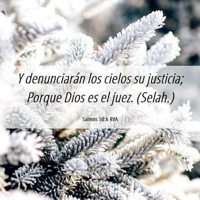 Picture 06 - Salmos 50:6 RVA - Y denunciarán los cielos su justicia; Porque - Bible Verse Picture