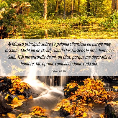 Picture 06 - Salmos 56:1 RVA - Al Músico principal: sobre La paloma silenciosa - Bible Verse Picture