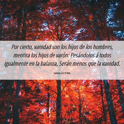 Picture 06 - Salmos 62:9 RVA - Por cierto, vanidad son los hijos de los hombres, - Bible Verse Picture
