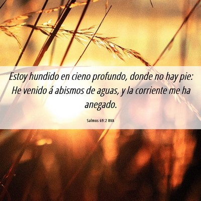 Picture 06 - Salmos 69:2 RVA - Estoy hundido en cieno profundo, donde no hay - Bible Verse Picture