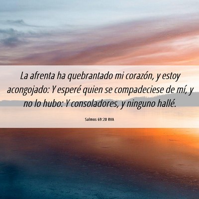 Picture 06 - Salmos 69:20 RVA - La afrenta ha quebrantado mi corazón, y estoy - Bible Verse Picture