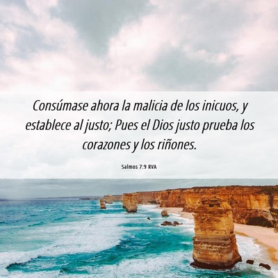 Picture 06 - Salmos 7:9 RVA - Consúmase ahora la malicia de los inicuos, y - Bible Verse Picture