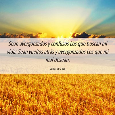 Picture 06 - Salmos 70:2 RVA - Sean avergonzados y confusos Los que buscan mi - Bible Verse Picture