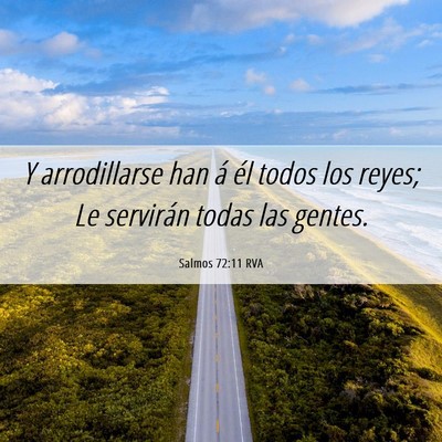 Picture 06 - Salmos 72:11 RVA - Y arrodillarse han á él todos los reyes; Le - Bible Verse Picture