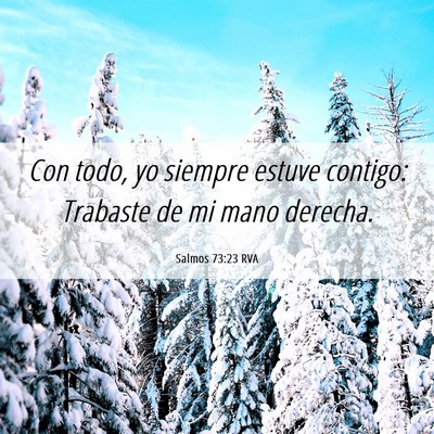 Picture 06 - Salmos 73:23 RVA - Con todo, yo siempre estuve contigo: Trabaste de - Bible Verse Picture