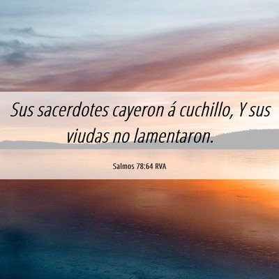 Picture 06 - Salmos 78:64 RVA - Sus sacerdotes cayeron á cuchillo, Y sus viudas - Bible Verse Picture